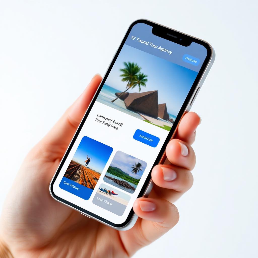 Site da agência aberto no celular